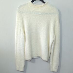 Universal Thread Cream Eyelash Sweater Mock Neck Soft Women's Size XL